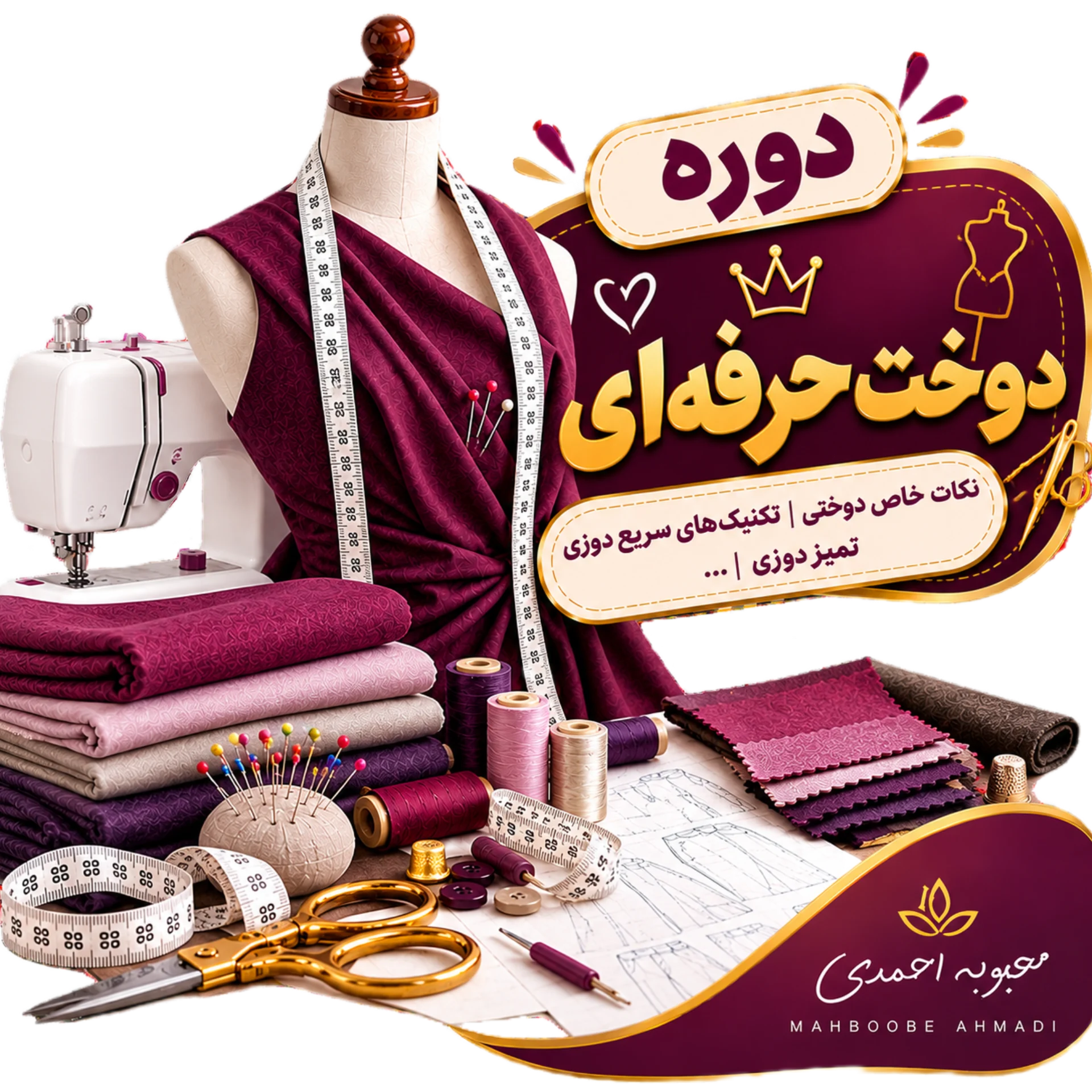 تصویر محصول دوره دوخت حرفه‌ای